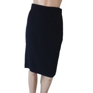 Ralph Lauren Purple Label Black Wool Pencil Skirt